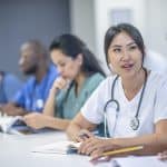 Medical students discussing