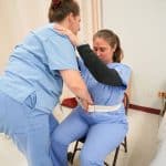 Patient Care Tech training program or Home health aide training program students practicing their skills in Miami