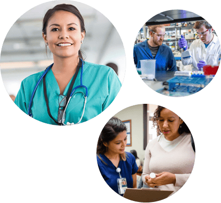 three pictures of florida home health aide healthcare workers