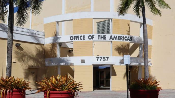 FVI miami nursing school campus front entrance