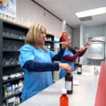 Miami pharmacy technician training: students in the pharmacy tech lab