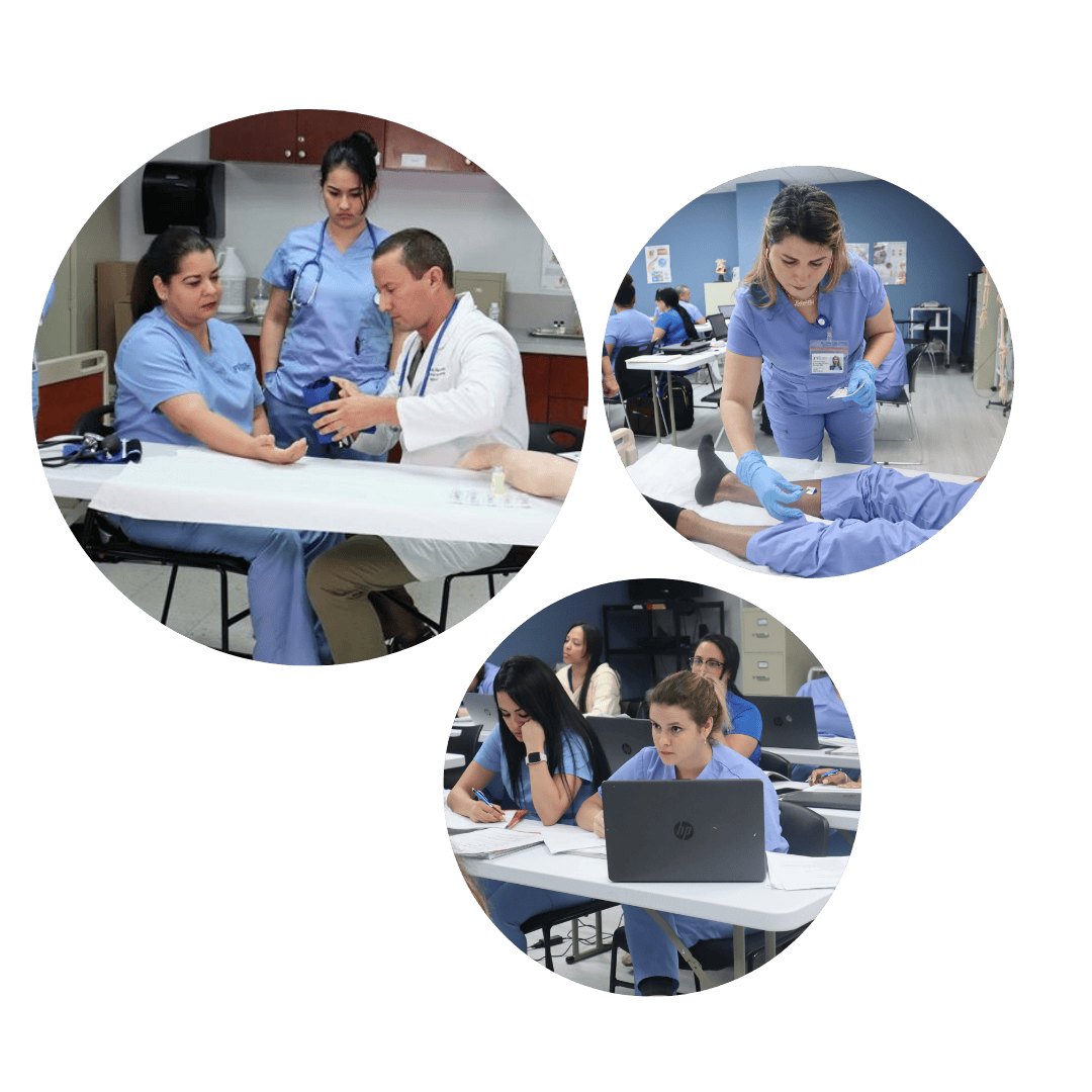 Miramar medical assistant program students practicing their skills