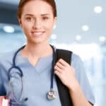 florida ASN nursing school student looking at the camera and smiling