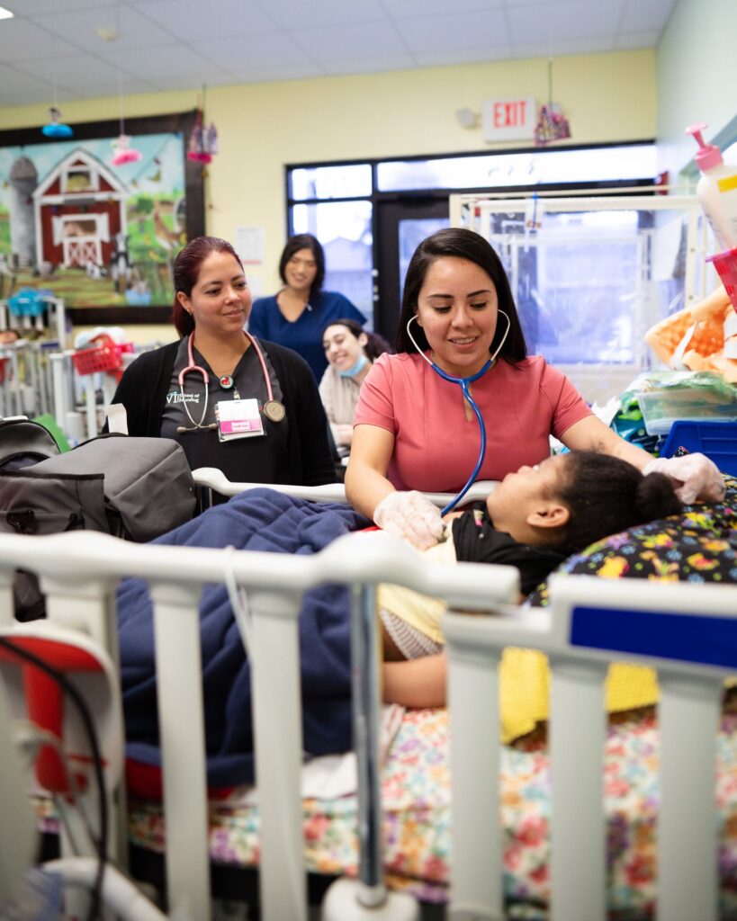 FVI students giving back at a community partner site