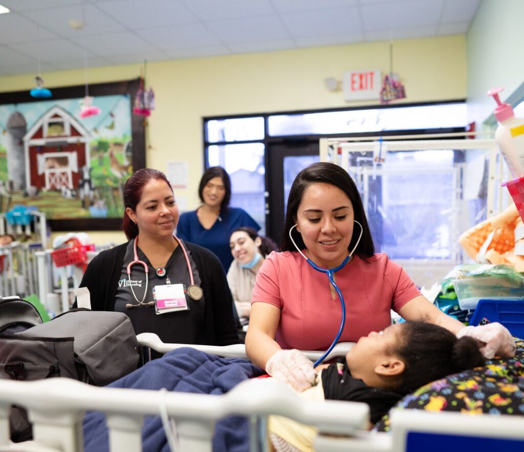 FVI students giving back at a community partner site