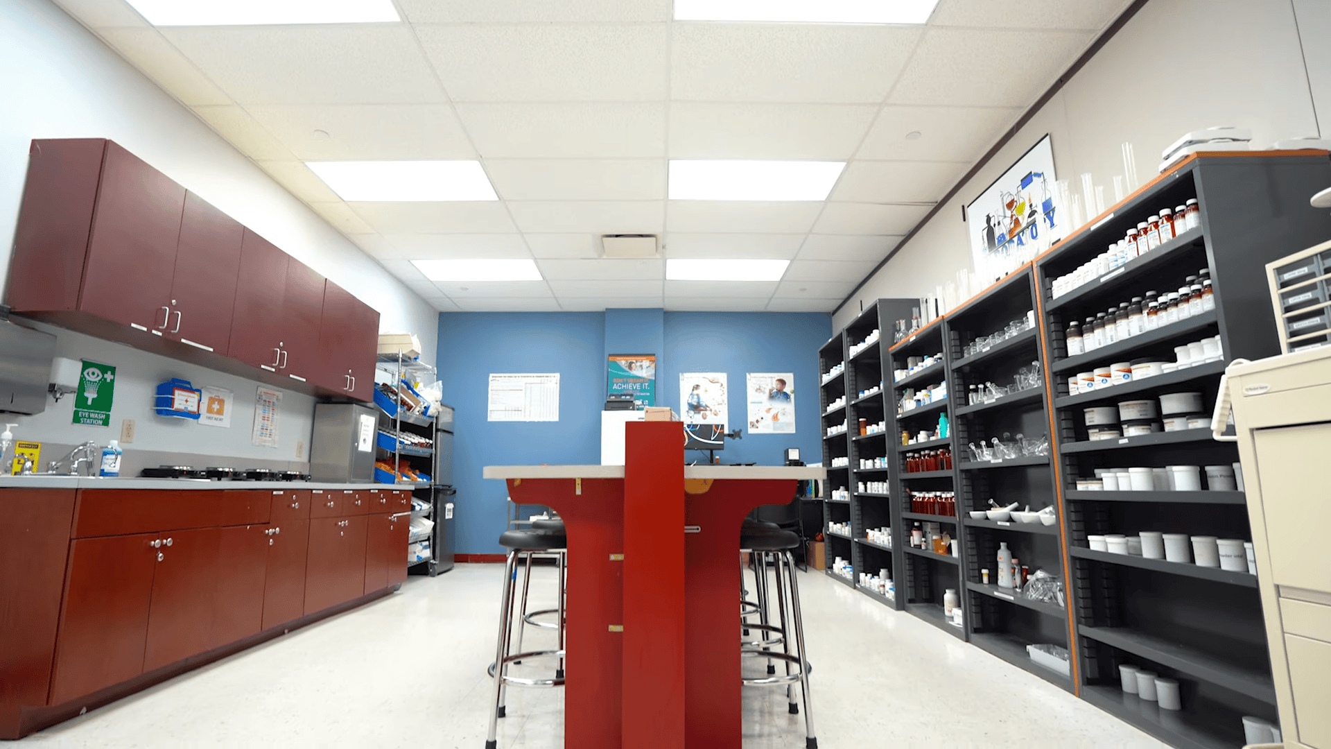 The FVI Florida vocational institute school pharmacy lab at the Miami campus