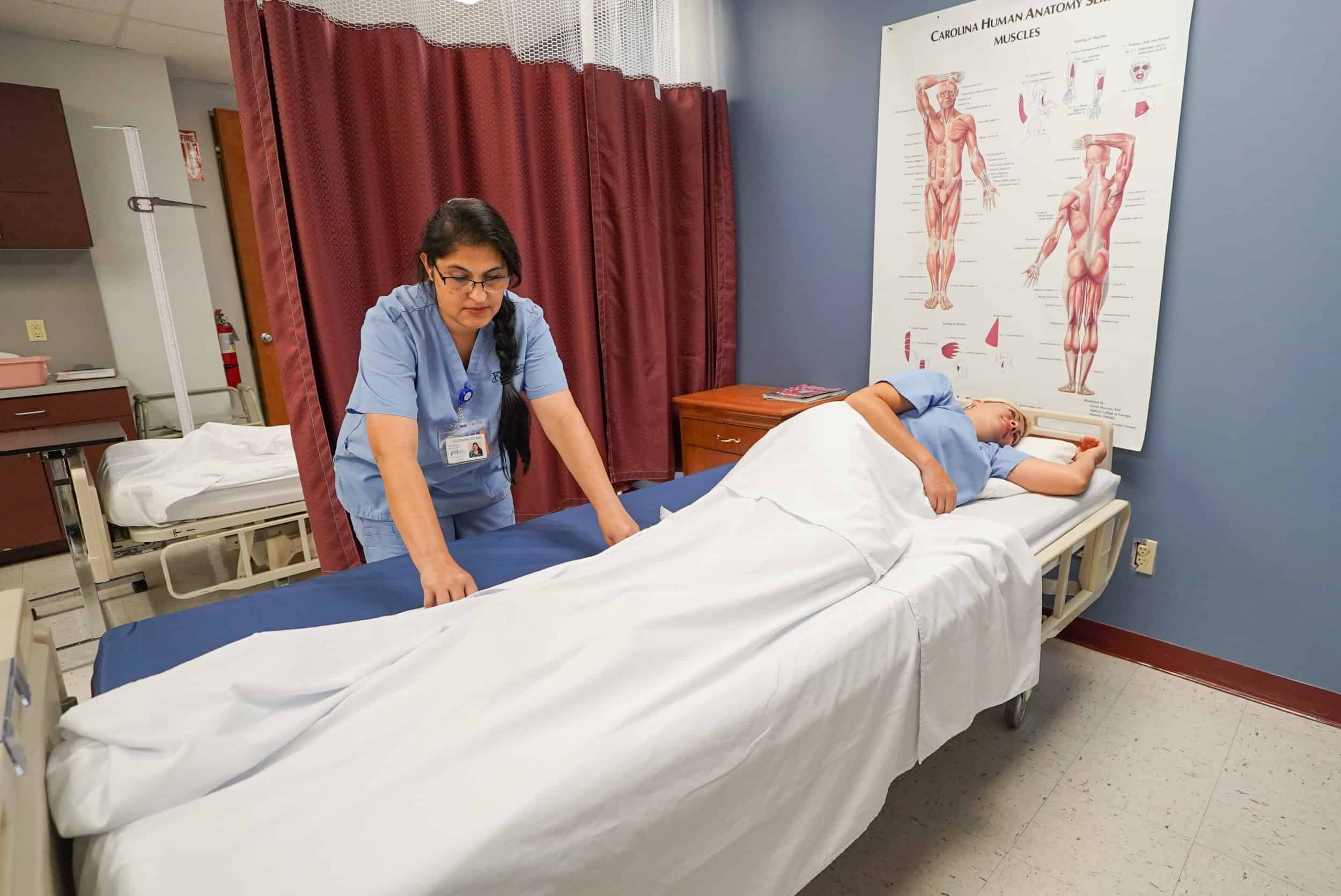 student with patient