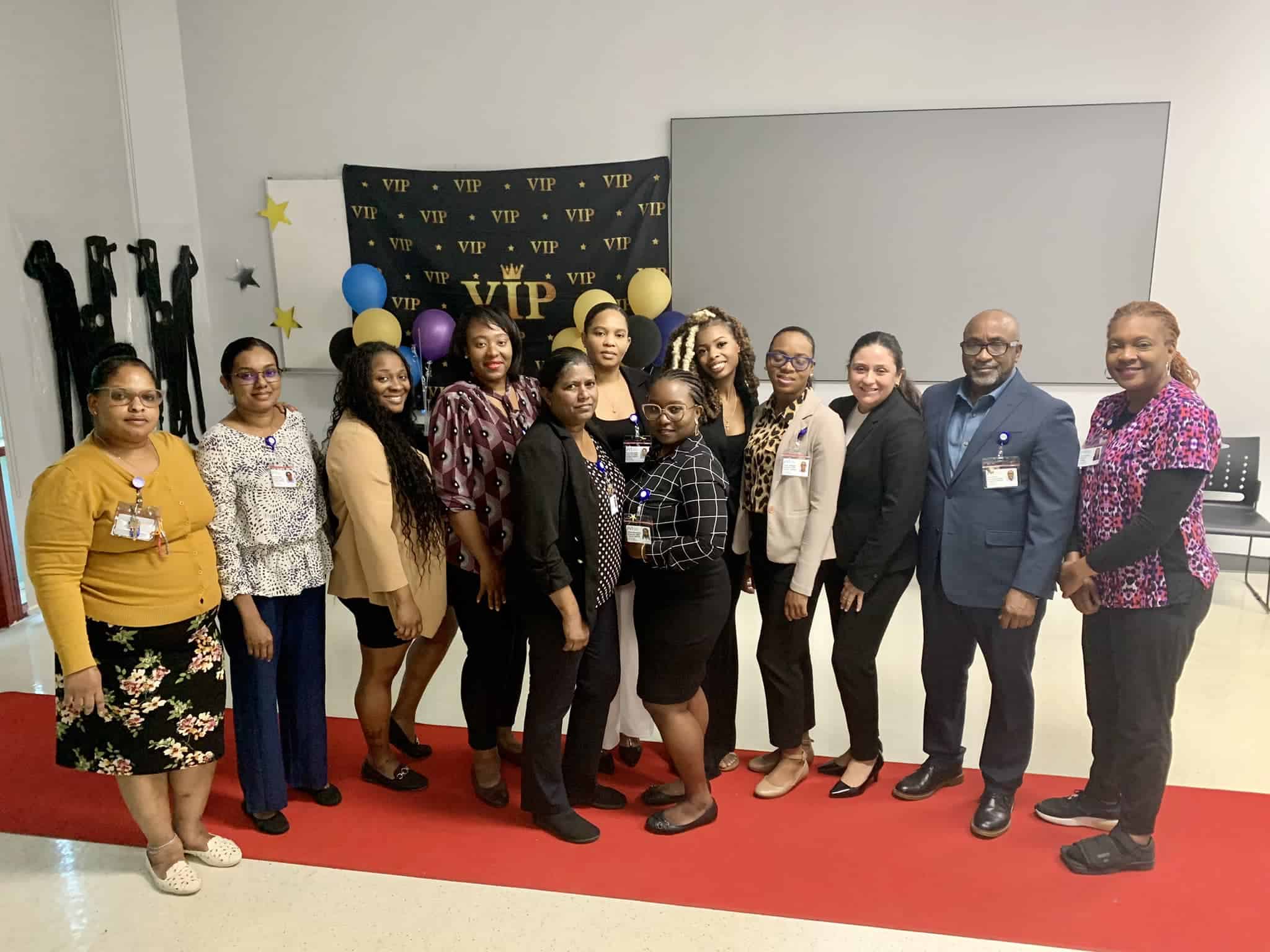 FVI nursing school Career services doing a fashion show to illustrate the do's and don'ts on how to dress for success