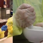 miami pharmacy tech school student working with meds