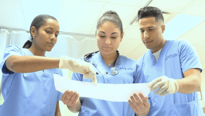 miami and miramar medical assistant school students looking at EKG