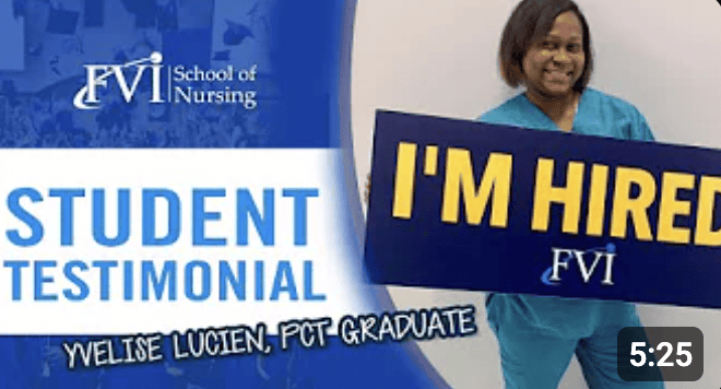 yvelise lucien - Miami patient care technician program graduate hired - student testimonial