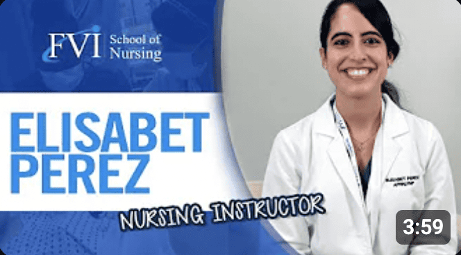 professor elisabet perez nursing instructor at FVI School of Nursing in south florida