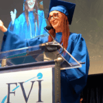 fvi graduate giving a speech during graduation