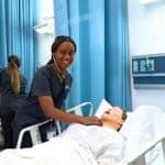 asn nursing program information miami campus tour - fvi nursing student in simulation